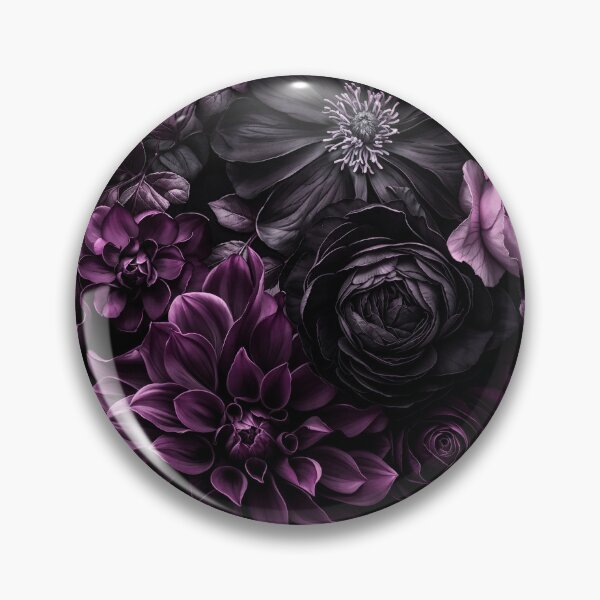 Artikelvorschau, Nocturnal Botanica Moody Baroque Flowers Purple entworfen und verkauft von artsandsoul.
