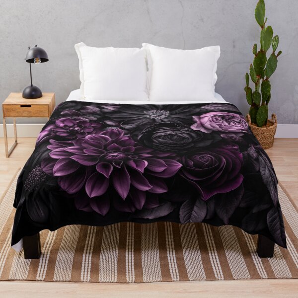 Item preview, Nocturnal Botanica Moody Baroque Flowers Purple designed and sold by artsandsoul.