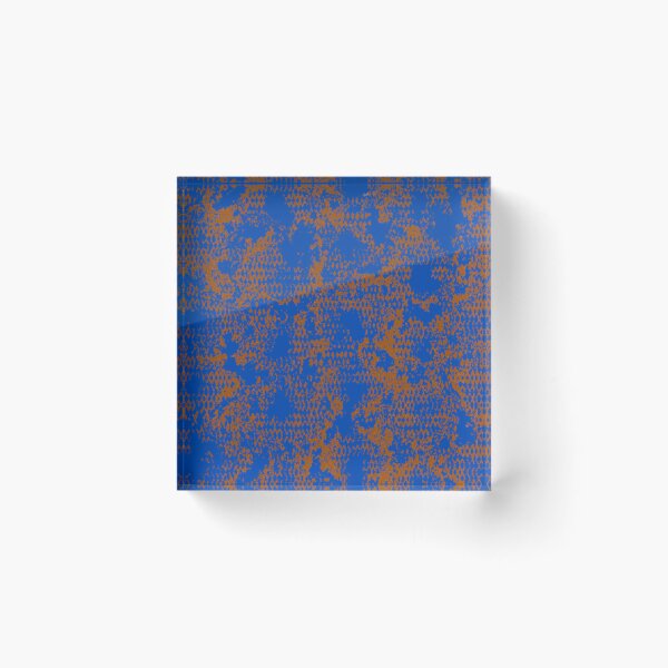 Item preview, Modern Distressed Python Print Pattern | Blue & Brown designed and sold by Frohyou.