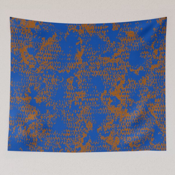 Item preview, Modern Distressed Python Print Pattern | Blue & Brown designed and sold by Frohyou.