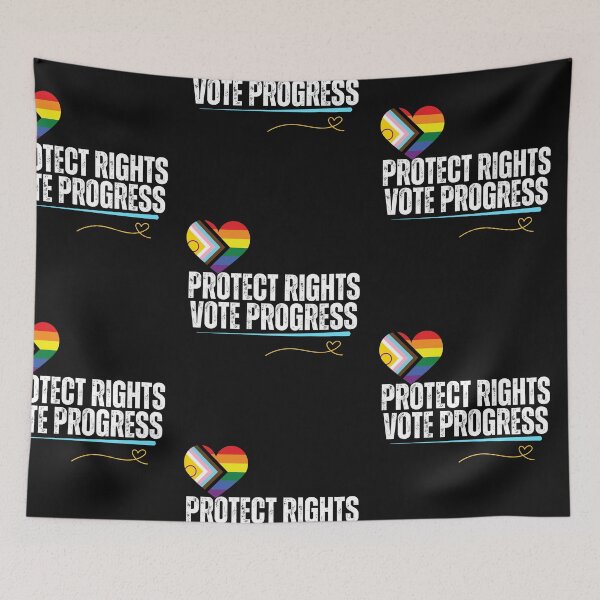 Item preview, Protect Rights, Vote Progress | Pro-Democracy Political Design designed and sold by EarthArtDesigns.