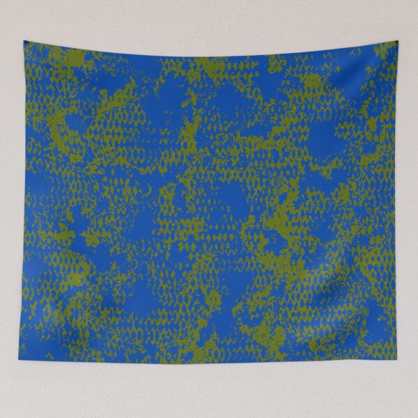Item preview, Modern Distressed Python Print Pattern | Blue & Chartreuse designed and sold by Frohyou.