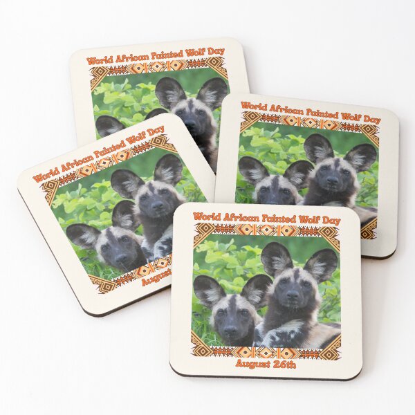 Item preview, World African Painted Wolf Day August 26th designed and sold by Nightshade Pixie Creations.