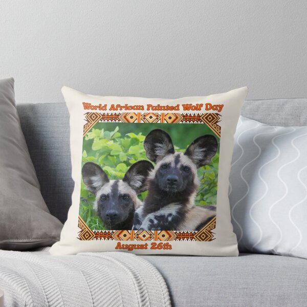 Item preview, World African Painted Wolf Day August 26th designed and sold by Nightshade Pixie Creations.