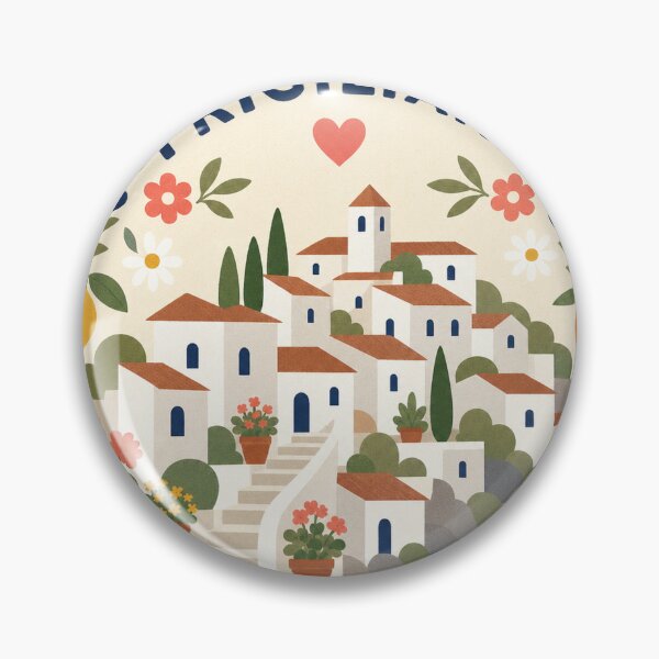 Item preview, Frigiliana Spain Travel Souvenir Modern Folk Art designed and sold by VisualArtsOasis.