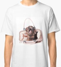 Cute Funny dachshund puppy Classic T-Shirt