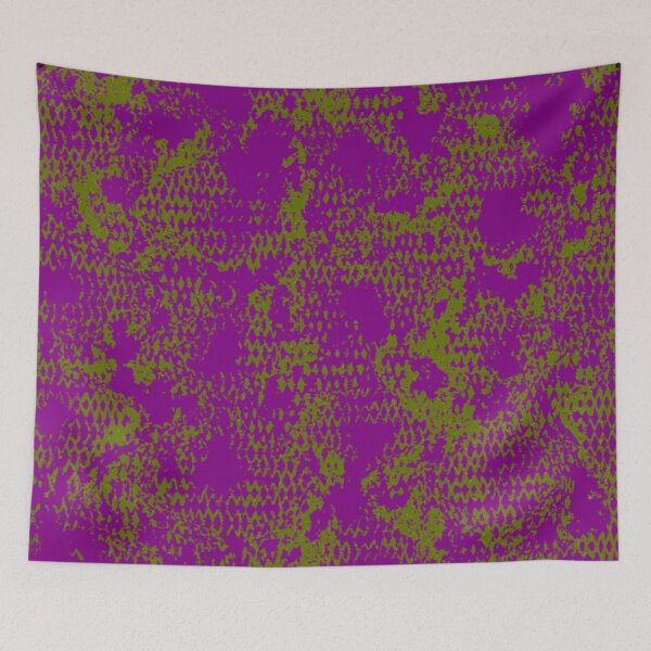 Item preview, Modern Distressed Python Print Pattern | Purple & Chartreuse designed and sold by Frohyou.