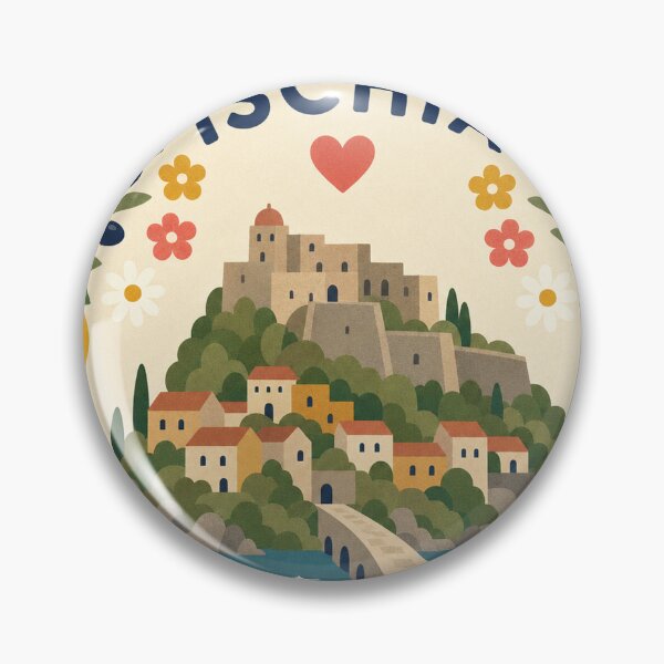 Item preview, Ischia Italy Travel Souvenir Modern Folk Art designed and sold by VisualArtsOasis.