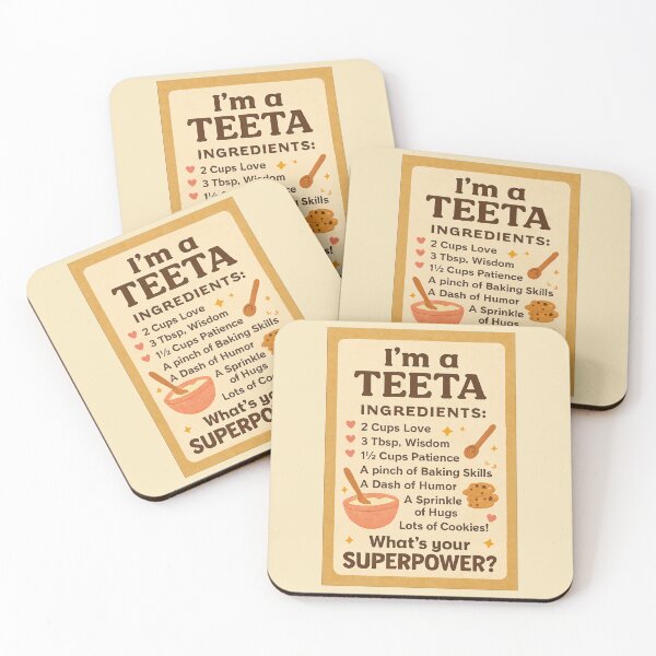 Item preview, I'm a Teeta, What's Your Superpower? - Ingredients Recipe Funny Grandmother Kitchen Gift Design designed and sold by D-Islamic.