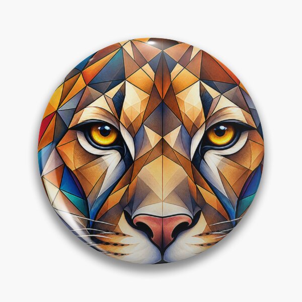 Item preview, Geometric Puma Art – Abstract and Colorful Wild Cat for Nature and Wildlife Lovers designed and sold by Geometric Art..