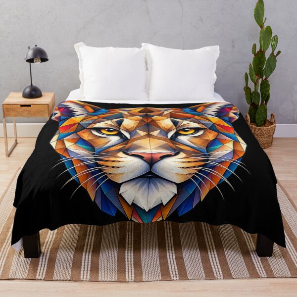 Item preview, Geometric Puma Art – Abstract and Colorful Wild Cat for Nature and Wildlife Lovers designed and sold by Geometric Art..