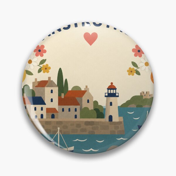 Item preview, Anstruther Scotland Travel Souvenir Modern Folk Art designed and sold by VisualArtsOasis.
