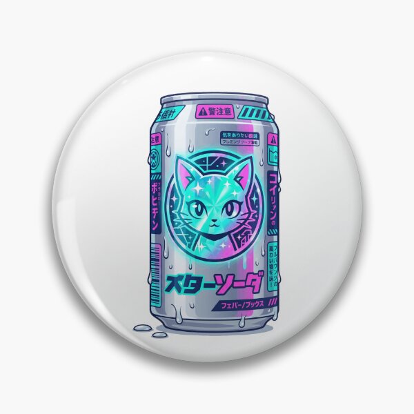 Item preview, Cyberpunk Cat Soda Can Japanese Neon Synthwave Drink Aesthetic designed and sold by mood-draftsman.