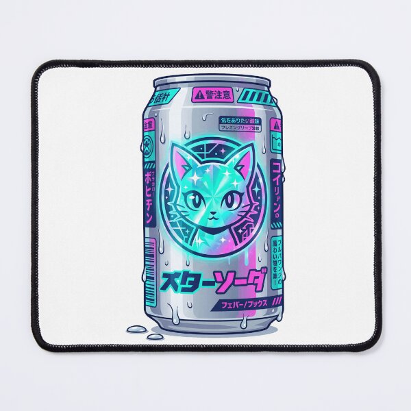 Item preview, Cyberpunk Cat Soda Can Japanese Neon Synthwave Drink Aesthetic designed and sold by mood-draftsman.