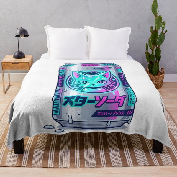 Item preview, Cyberpunk Cat Soda Can Japanese Neon Synthwave Drink Aesthetic designed and sold by mood-draftsman.