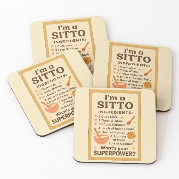 Item preview, I'm a Sitto, What's Your Superpower? - Ingredients Recipe Funny Grandmother Kitchen Gift Design designed and sold by D-Islamic.