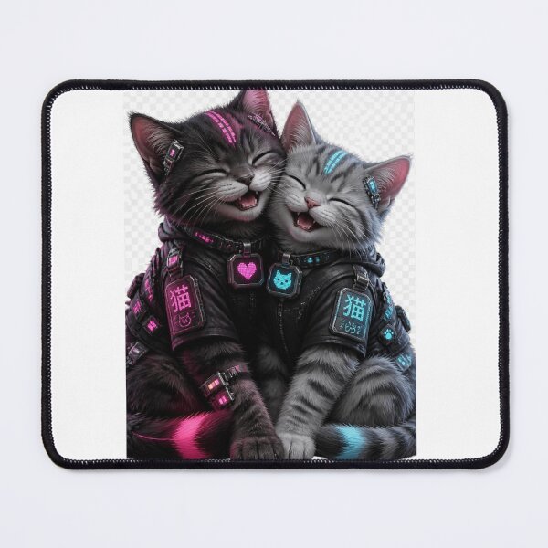 Item preview, Cyber Cats in Love designed and sold by LookWhatIGot.