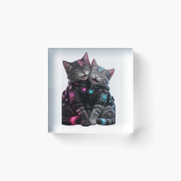Item preview, Cyber Cats in Love designed and sold by LookWhatIGot.