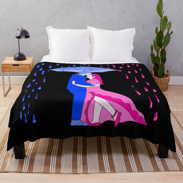 Item preview, Rain Love Umbrella Pink And Blue with black designed and sold by missmann.