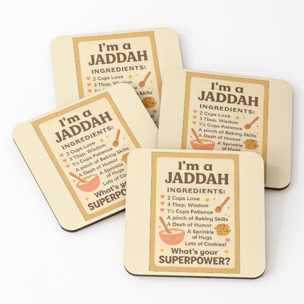 Item preview, I'm a Jaddah, What's Your Superpower? - Ingredients Recipe Funny Grandmother Kitchen Gift Design designed and sold by D-Islamic.