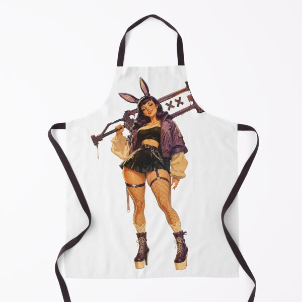Item preview, Goth Bunny Mech Girl Pin Up - Retro Anime Cyberpunk Waifu Art designed and sold by Cosplayvintage.