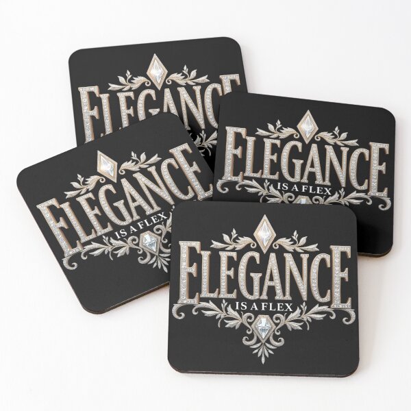 Item preview, Elegance Is a Flex. Luxury Diamond Typography designed and sold by Aarvya Fashion Club ( A.F.C ).