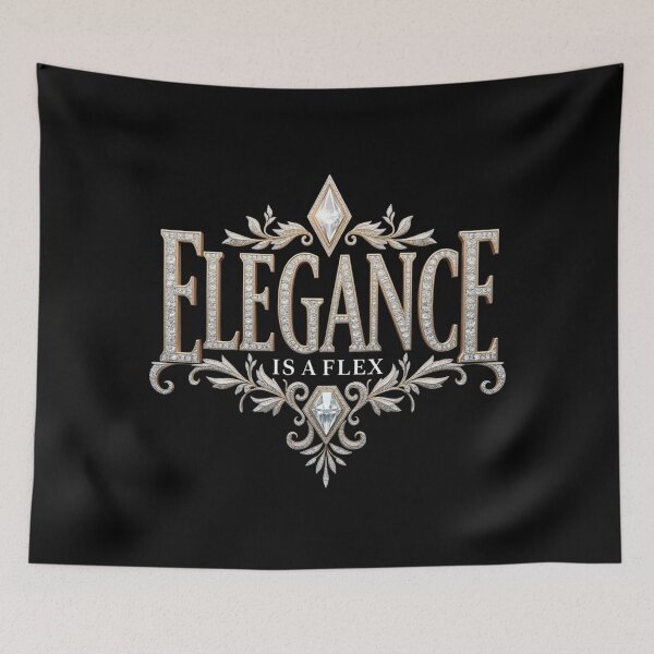 Item preview, Elegance Is a Flex. Luxury Diamond Typography designed and sold by Aarvya Fashion Club ( A.F.C ).
