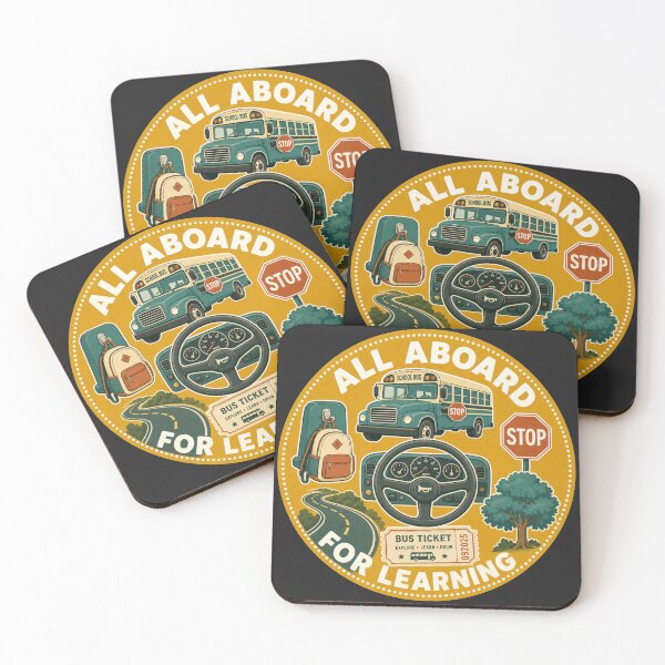 Item preview, All Aboard For Learning School Bus Vintage Badge Shirt designed and sold by MOCH- ART.