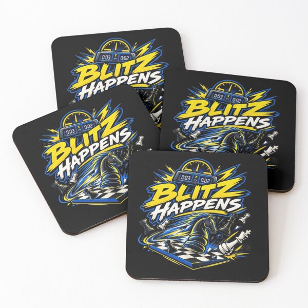 Item preview, Blitz Happens Funny Rapid Chess Design designed and sold by KnightVibe.
