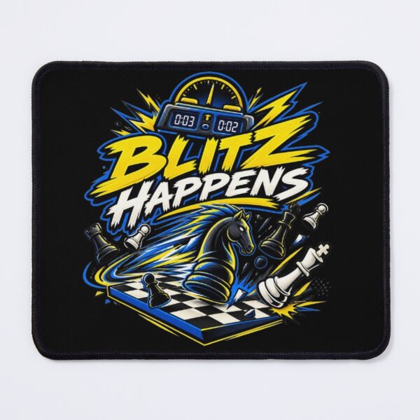 Item preview, Blitz Happens Funny Rapid Chess Design designed and sold by KnightVibe.