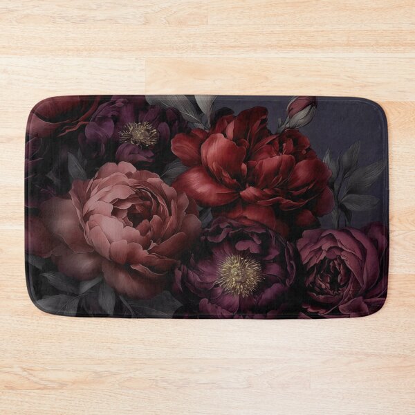 Item preview, Nocturnal Floral Grandeur Moody Rich Red designed and sold by artsandsoul.