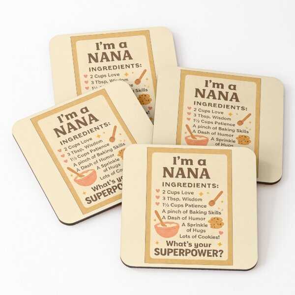 Item preview, I'm a Nana, What's Your Superpower? - Ingredients Recipe Funny Grandmother Kitchen Gift Design designed and sold by D-Islamic.