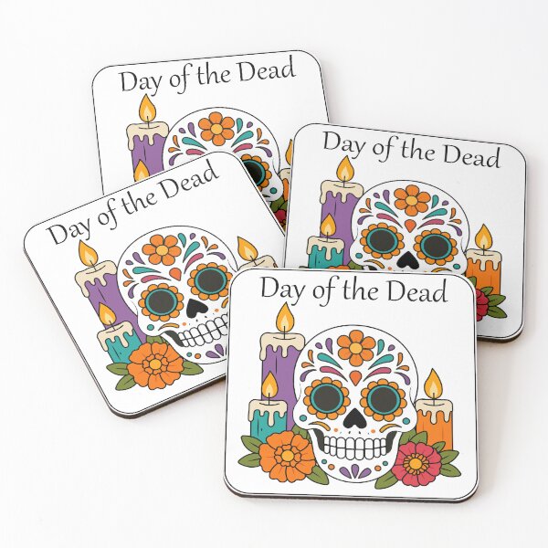 Item preview, Calavera mexicana del Día de los Muertos con flores y velas	 designed and sold by DoveArtDesigns.