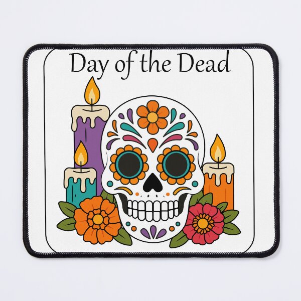 Item preview, Calavera mexicana del Día de los Muertos con flores y velas designed and sold by DoveArtDesigns.