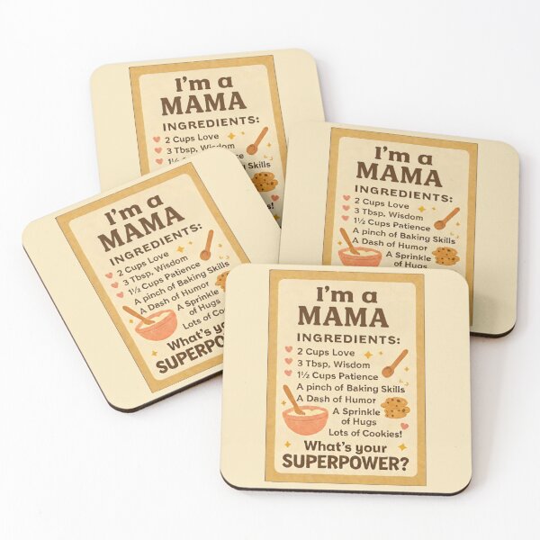 Item preview, I'm a Mama, What's Your Superpower? - Ingredients Recipe Funny Grandmother Kitchen Gift Design designed and sold by D-Islamic.