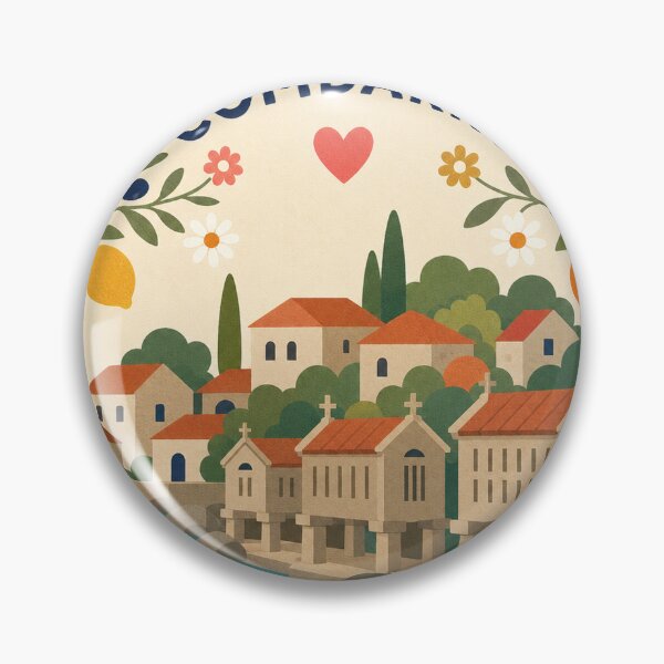 Item preview, Combarro Spain Travel Souvenir Modern Folk Art designed and sold by VisualArtsOasis.