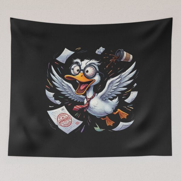 Artikelvorschau, Chaos Duck im Büro – Fliegender Überdenker entworfen und verkauft von design-rebell.