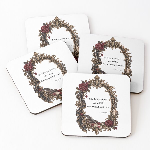 Item preview, It Is The Spectators And Not Life That Art Really Mirrors - Oscar Wilde Quote | Dark Academia Baroque Frame designed and sold by Neurospicy Trolls.