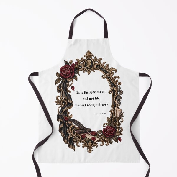 Item preview, It Is The Spectators And Not Life That Art Really Mirrors - Oscar Wilde Quote | Dark Academia Baroque Frame designed and sold by Neurospicy Trolls.