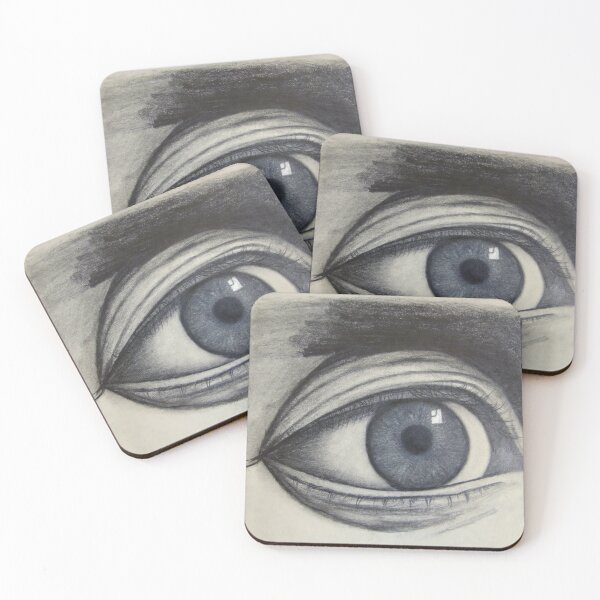 Item preview, Blue Pencil Eye Drawing - Realistic Human Eye Art designed and sold by MAISON SYLVIE.