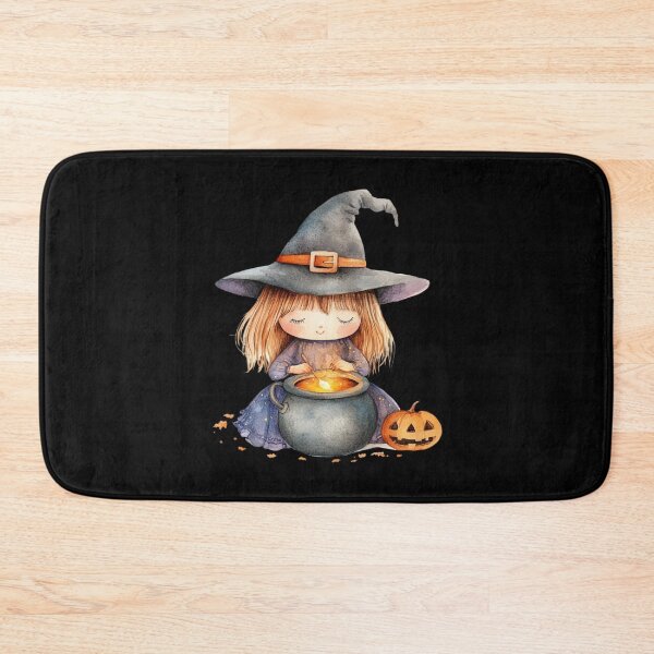 Item preview, Little Witch with Halloween Cauldron designed and sold by ilkansiturikman.