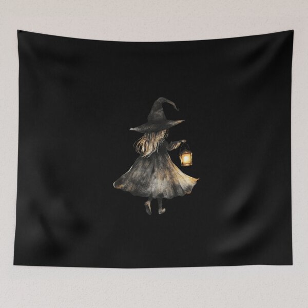 Item preview, Young Witch Holding Lantern designed and sold by ilkansiturikman.