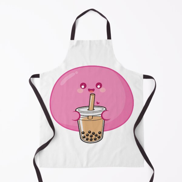 Item preview, Cute Pink Mochi Drinking Boba-Kawaii Bubble Tea Dessert designed and sold by maamonshe.