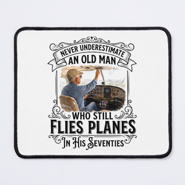 Item preview, Never Underestimate an Old Man Who Still Flies Planes 70s designed and sold by hemagamo.