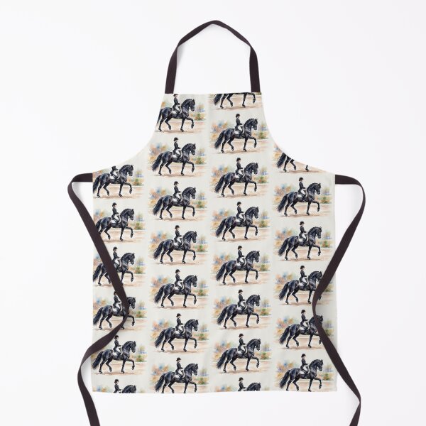 Item preview, Black Dressage Horse Watercolor Art designed and sold by Rutvain.
