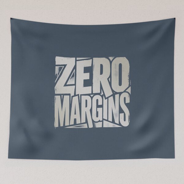 Item preview, Zero Margins Minimalist Typography White Urban Streetwear designed and sold by KiwiRider.
