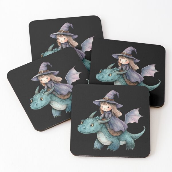 Item preview, Little Witch Riding a Dragon designed and sold by ilkansiturikman.