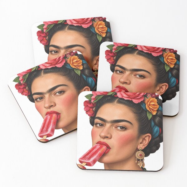 Item preview, Frida Kahlo Inspired – Summer Popsicle Portrait designed and sold by Unreasonableart.