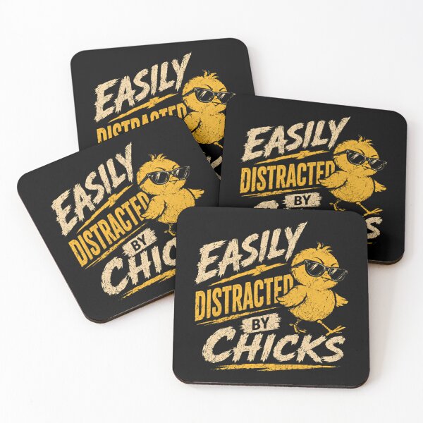 Item preview, Easily Distracted By Chicks Funny Chicken Lover Poultry Farmer Humor designed and sold by HumansStuck12.