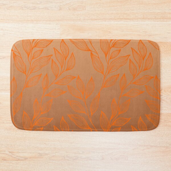 Item preview, Delicate Line Art Botanical Ombre Leaf Pattern | Orange designed and sold by Frohyou.